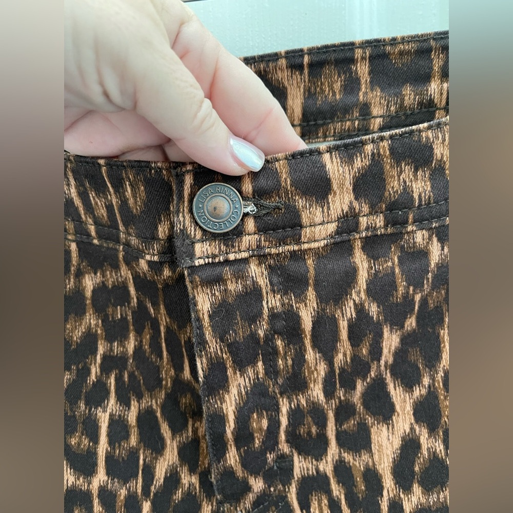 QVC Lisa Rinna Collection Leopard Print Skinny Jeans - Picture 5 of 11